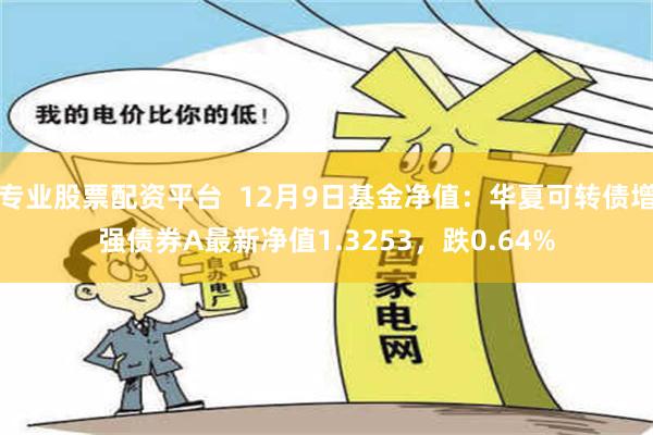 专业股票配资平台  12月9日基金净值：华夏可转债增强债券A最新净值1.3253，跌0.64%