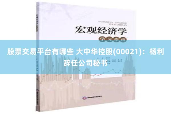 股票交易平台有哪些 大中华控股(00021)：杨利辞任公司秘书